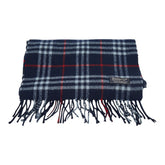 バーバリー ノバチェック マフラー ネイビー マルチカラー ウール レディース BURBERRY 【中古】