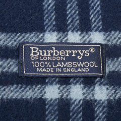 バーバリー ノバチェック マフラー ネイビー マルチカラー ウール レディース BURBERRY 【中古】