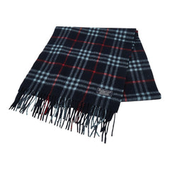 バーバリー ノバチェック マフラー ネイビー マルチカラー カシミヤ レディース BURBERRY 【中古】