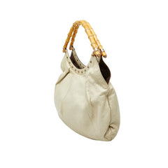 グッチ バンブー ハンドバッグ 124293 ベージュ レザー レディース GUCCI 【中古】