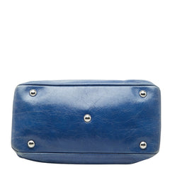ミュウミュウ ハンドバッグ ショルダーバッグ 2WAY RN1069 ブルー レザー レディース MIUMIU 【中古】