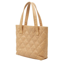 シャネル ココマーク ワイルドステッチ ハンドバッグ 8320155 ベージュ レザー レディース CHANEL 【中古】