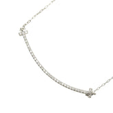 Pt900 プラチナ Pt850 プラチナ ダイヤ0.12ct スマイルモチーフ ペンダント ネックレス レディース 【中古】