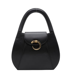 カルティエ パンテール ハンドバッグ ブラック レザー レディース CARTIER 【中古】
