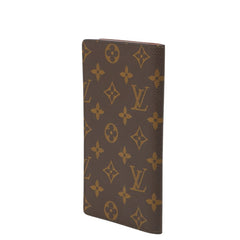 ルイ ヴィトン モノグラム ポルト シェキエ カルトクレディ 長財布 M62225 ブラウン PVC レザー レディース LOUIS VUITTON 【中古】