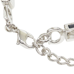 ディオール リボン ブレスレット ブラック パテントレザー メタル レディース Dior 【中古】