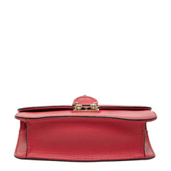 ヴァレンティノ ロックスタッズ チェーン ショルダーバッグ ピンク レザー レディース VALENTINO 【中古】