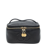 シャネル ココマーク ハンドバッグ ブラック キャビアスキン レディース CHANEL 【中古】