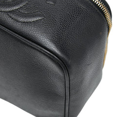 シャネル ココマーク ハンドバッグ ブラック キャビアスキン レディース CHANEL 【中古】