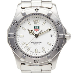 タグホイヤー プロフェッショナル200 腕時計 WK1111 クオーツ ホワイト文字盤 ステンレススチール メンズ TAG HEUER 【中古】