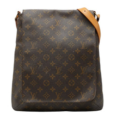 ルイ ヴィトン モノグラム ミュゼット 斜め掛け ショルダーバッグ M51256 ブラウン PVC レザー レディース LOUIS VUITTON 【中古】