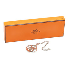 エルメス ハープ キーリング キーホルダー バッグチャーム シルバー メタル レディース HERMES 【中古】