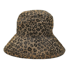 フェンディ ヴィンテージ ヒョウ柄 レオパード バケットハット ベージュ ブラック コットン レディース FENDI 【中古】