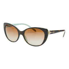 ティファニー ハート キー モチーフ サングラス TF4099 ブラウン ブルー プラスチック レディース TIFFANY&Co. 【中古】