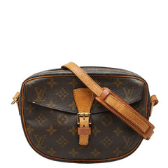 ルイ ヴィトン モノグラム ジュヌフィーユPM 斜め掛け ショルダーバッグ M51227 ブラウン PVC レザー レディース LOUIS VUITTON 【中古】