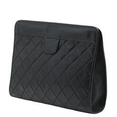 シャネル ココマーク マトラッセ クラッチバッグ セカンドバッグ ブラック ラムスキン レディース CHANEL 【中古】