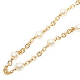 ディオール ロングネックレス ゴールド メッキ フェイクパール レディース Dior 【中古】