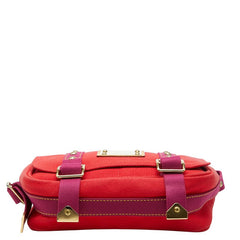 ルイ ヴィトン アンティグア ブサスPM 斜め掛け ショルダーバッグ M40040 レッド キャンバス レディース LOUIS VUITTON 【中古】