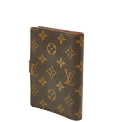 ルイ ヴィトン モノグラム アジェンダPM 手帳カバー R20005 ブラウン PVC レザー レディース LOUIS VUITTON 【中古】