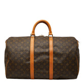 ルイ ヴィトン モノグラム キーポル50 ボストンバッグ M41426 ブラウン PVC レザー レディース LOUIS VUITTON 【中古】