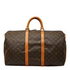 ルイ ヴィトン モノグラム キーポル50 ボストンバッグ M41426 ブラウン PVC レザー レディース LOUIS VUITTON 【中古】
