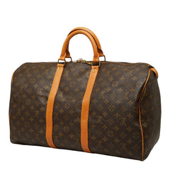 ルイ ヴィトン モノグラム キーポル50 ボストンバッグ M41426 ブラウン PVC レザー レディース LOUIS VUITTON 【中古】