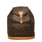 ルイ ヴィトン モノグラム モンスリGM リュック バックパック M51135 ブラウン PVC レザー レディース LOUIS VUITTON 【中古】