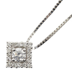 Pt900 プラチナ Pt850 プラチナ ダイヤ0.19ct ネックレス レディース 【中古】