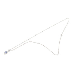 Pt900 プラチナ Pt850 プラチナ サファイア0.60ct ダイヤ0.30ct 雪の結晶モチーフ ペンダント ネックレス レディース 【中古】