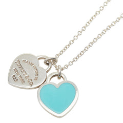 ティファニー リターン トゥ ティファニー ダブルハート ネックレス シルバー ティファニーブルー SV925 シルバー レディース TIFFANY&Co. 【中古】