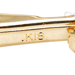K18YG イエローゴールド K18PG ピンクゴールド アコヤパール8.1mm ダイヤ0.06ct イヤリング レディース 【中古】