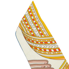 エルメス ツイリー SANGLES EN ZIGZAG ジグザグのサングル スカーフ ベージュ マルチカラー レディース HERMES 【中古】