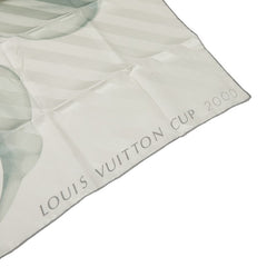 ルイ ヴィトン ルイ ヴィトン カップ2000 スカーフ ホワイト シルバー シルク コットン レディース LOUIS VUITTON 【中古】