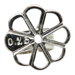 K18WG ホワイトゴールド ダイヤ0.50ct フラワーモチーフ ピアス レディース 【中古】