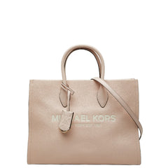 マイケルコース MIRELLA EW トート ミディアム ハンドバッグ ショルダーバッグ 2WAY ライトピンク レザー レディース Michael Kors 【中古】