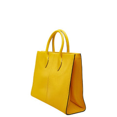 マイケルコース MIRELLA EW トート ミディアム トートバッグ ハンドバッグ ショルダーバッグ 2WAY イエロー レザー レディース Michael Kors 【中古】