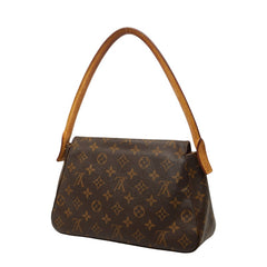 ルイ ヴィトン モノグラム ミニルーピング ショルダーバッグ ハンドバッグ M51147 ブラウン PVC レザー レディース LOUIS VUITTON 【中古】