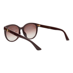 グッチ GGロゴ グラデーション アジアンフィット UVカット サングラス GG0636SK ブラウン プラスチック レディース GUCCI 【中古】