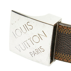 ルイ ヴィトン ダミエ バックルベルト サイズ 80 32 ブラウン レザー レディース LOUIS VUITTON 【中古】