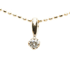 K10PG ピンクゴールド ダイヤ0.03ct プチネックレス ネックレス レディース 【中古】