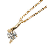 K18YG イエローゴールド ダイヤ0.28ct ペンダント ネックレス レディース 【中古】
