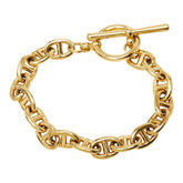 ELEGANT CHAIN BRACELET エレガント チェーン ブレスレット ゴールド メッキ レディース 【中古】