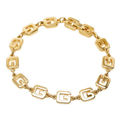 ジバンシー Gロゴ ヴィンテージ スクエアG ブレスレット ゴールド メッキ レディース Givenchy 【中古】