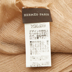 エルメス ストール ベージュ カシミヤ シルク レディース HERMES 【中古】
