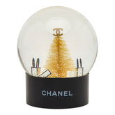 シャネル 2012年 クリスマス ツリー ショッパー スノードーム 置物 クリア ガラス プラスチック ユニセックス CHANEL 【中古】
