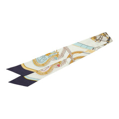エルメス ツイリー GRAND APPARAT スカーフ ホワイト マルチカラー レディース HERMES 【中古】