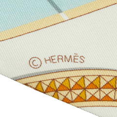エルメス ツイリー GRAND APPARAT スカーフ ホワイト マルチカラー レディース HERMES 【中古】