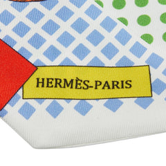 エルメス ツイリー CAVALIER EN FORMES スカーフ ホワイト マルチカラー レディース HERMES 【中古】