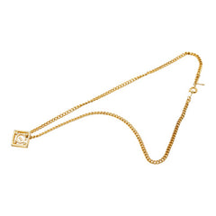 ジバンシー Gロゴ ネックレス ゴールド メッキ ラインストーン レディース Givenchy 【中古】