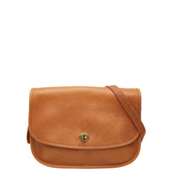 コーチ オールドコーチ 斜め掛け ショルダーバッグ ブラウン レザー レディース COACH 【中古】
